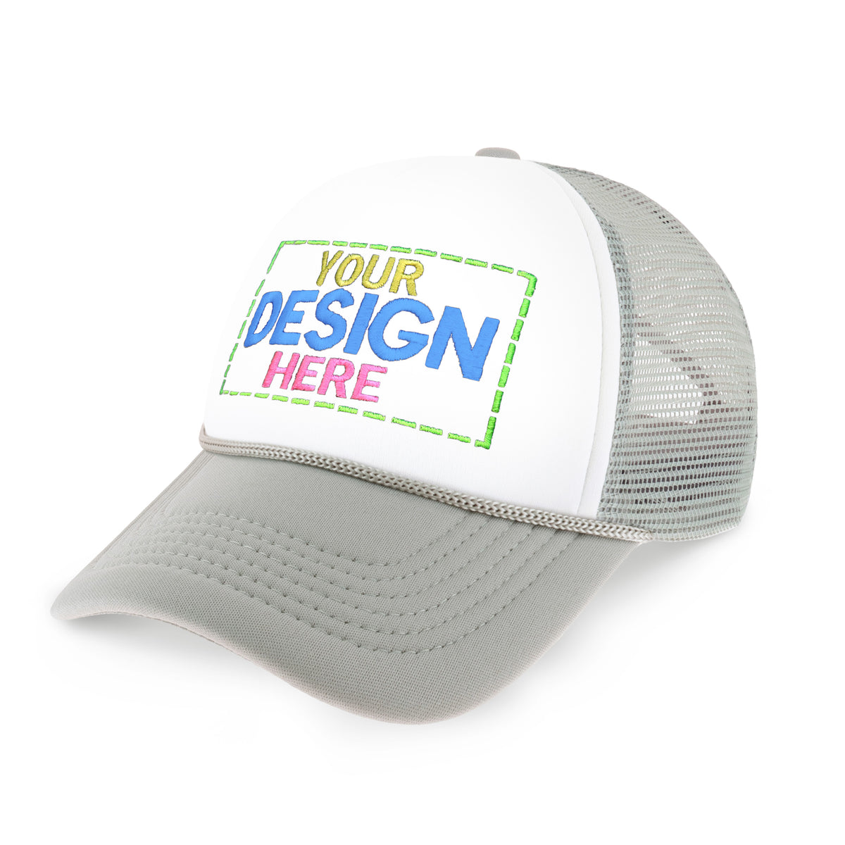Custom Two-Tone Foam Cap with Rope