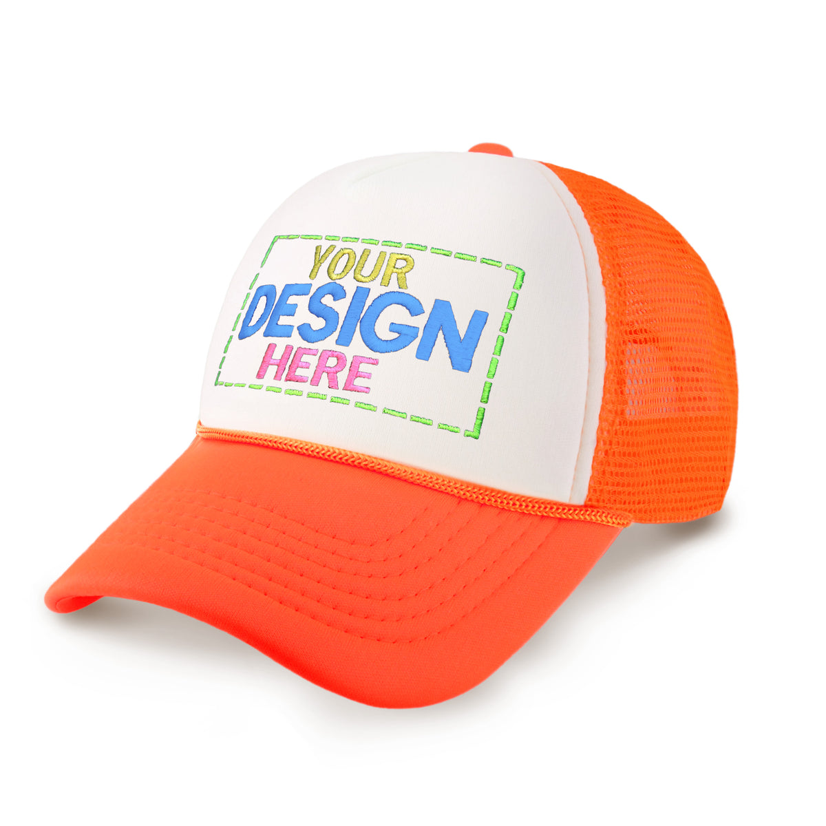 Custom Two-Tone Foam Cap with Rope