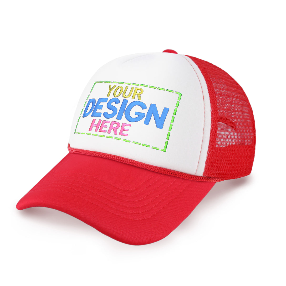 Custom Two-Tone Foam Cap with Rope