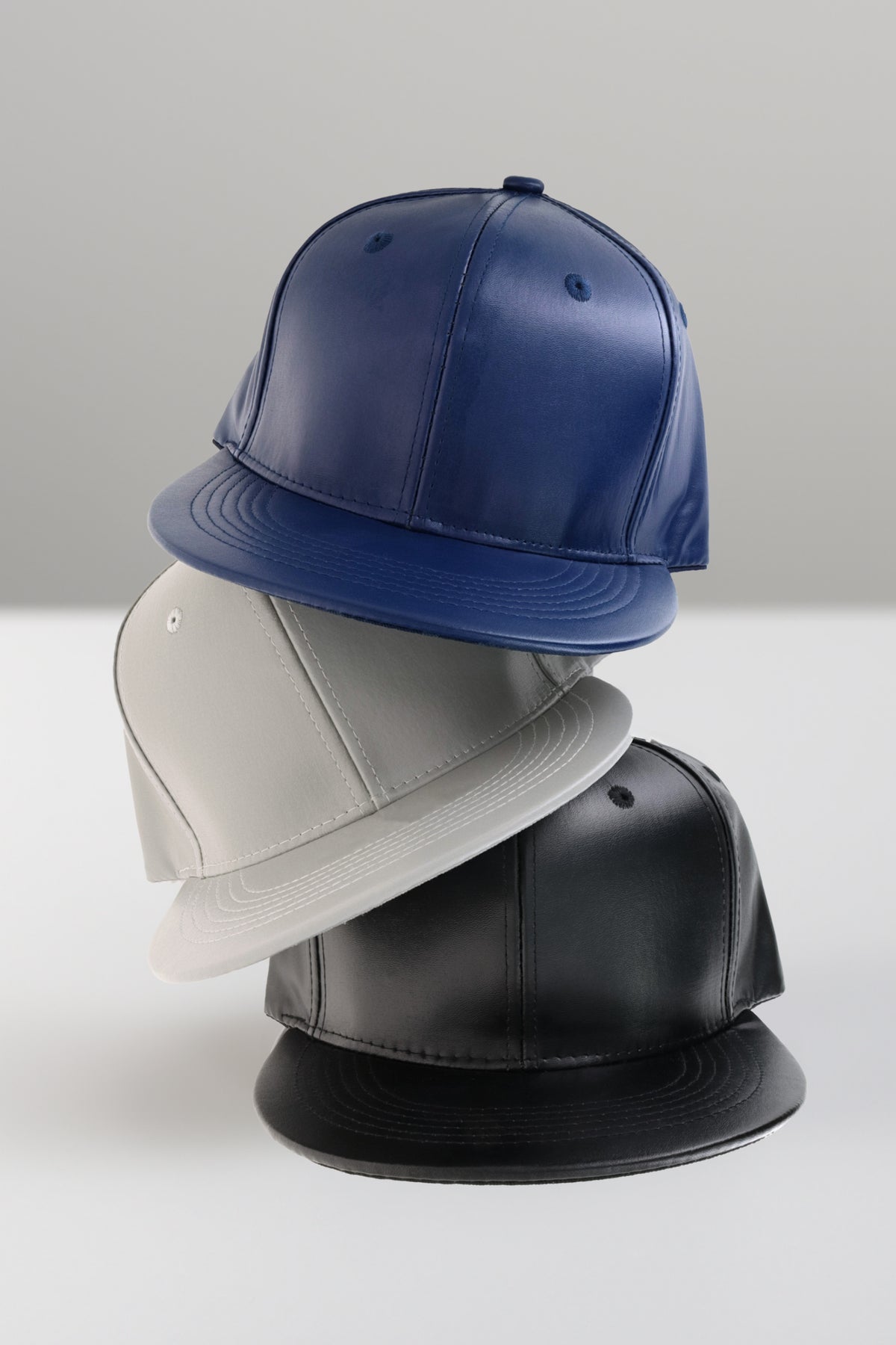 Sleek PU Leather Flat Bill