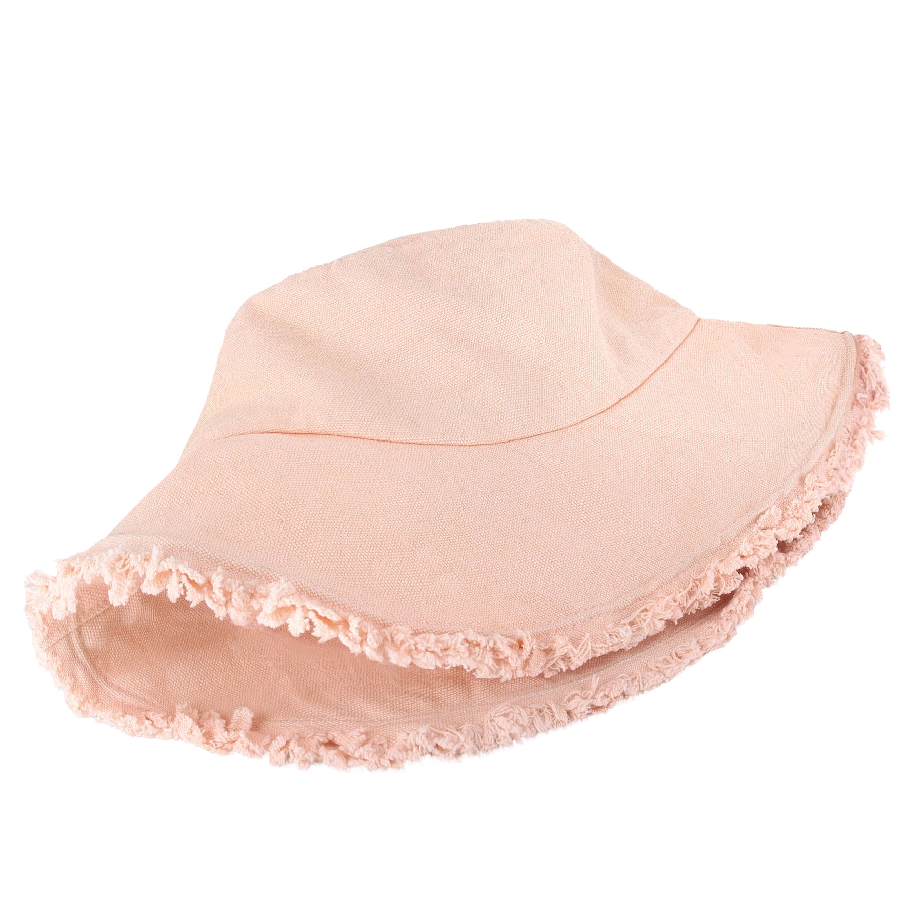 Wide Brim Frayed Bucket Hat