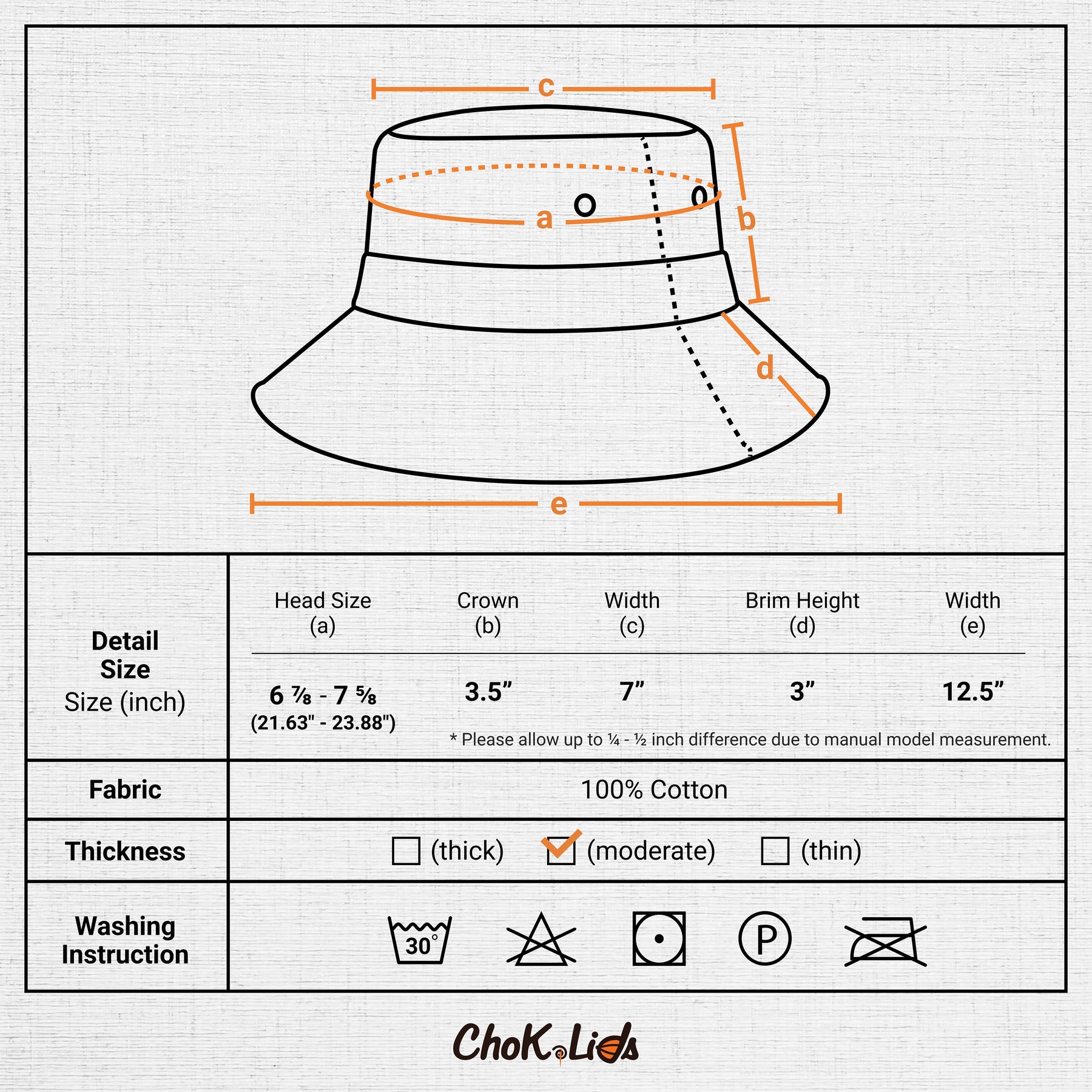 Wide Brim Bucket Hat