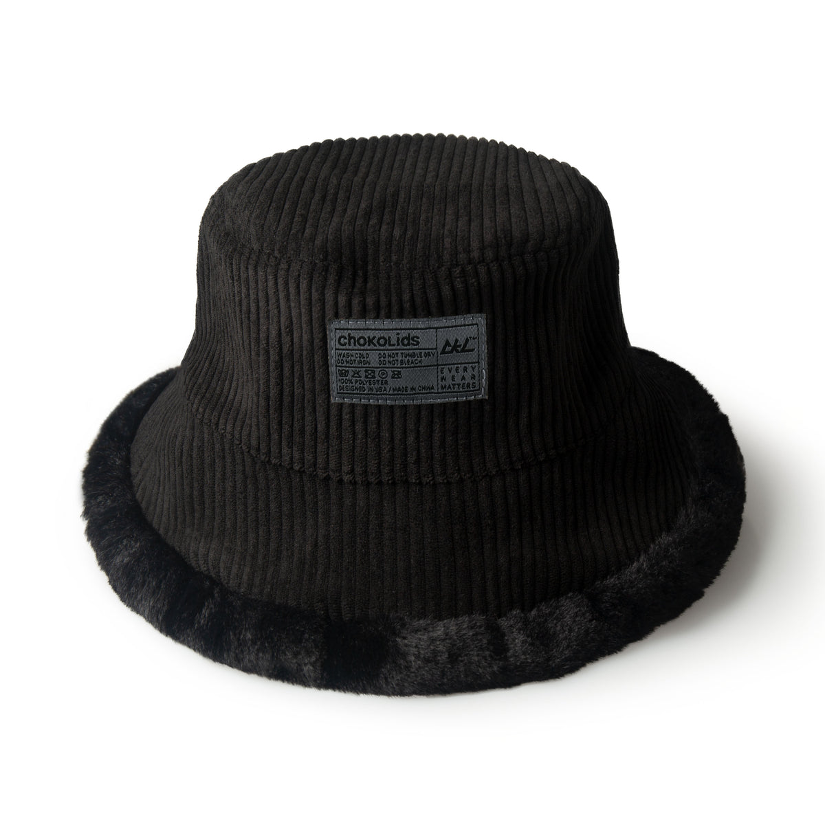 Reversible Bucket Hat for Winter – Corduroy & Faux Fur Cozy Hat
