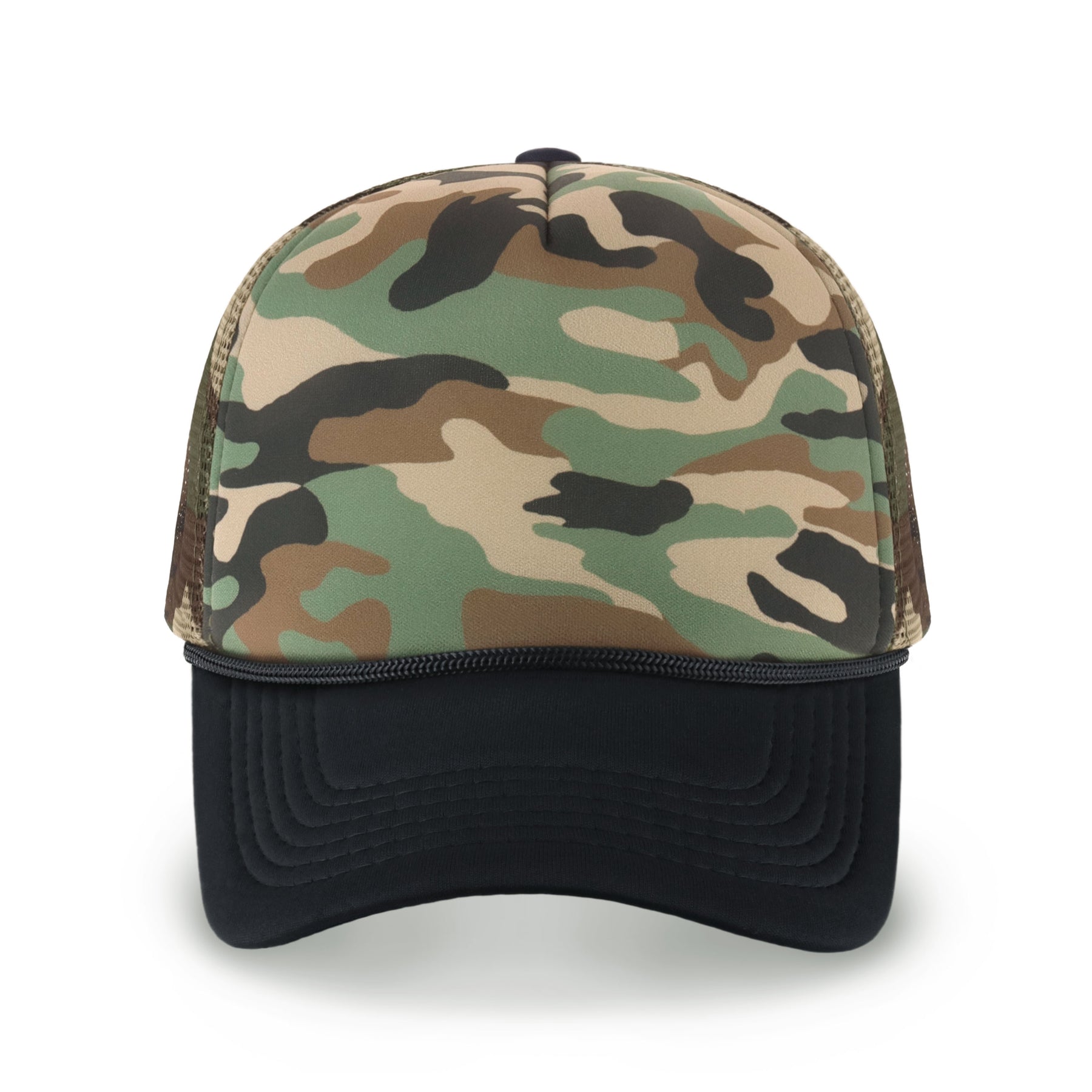 Two-Tone Foam Cap with Rope