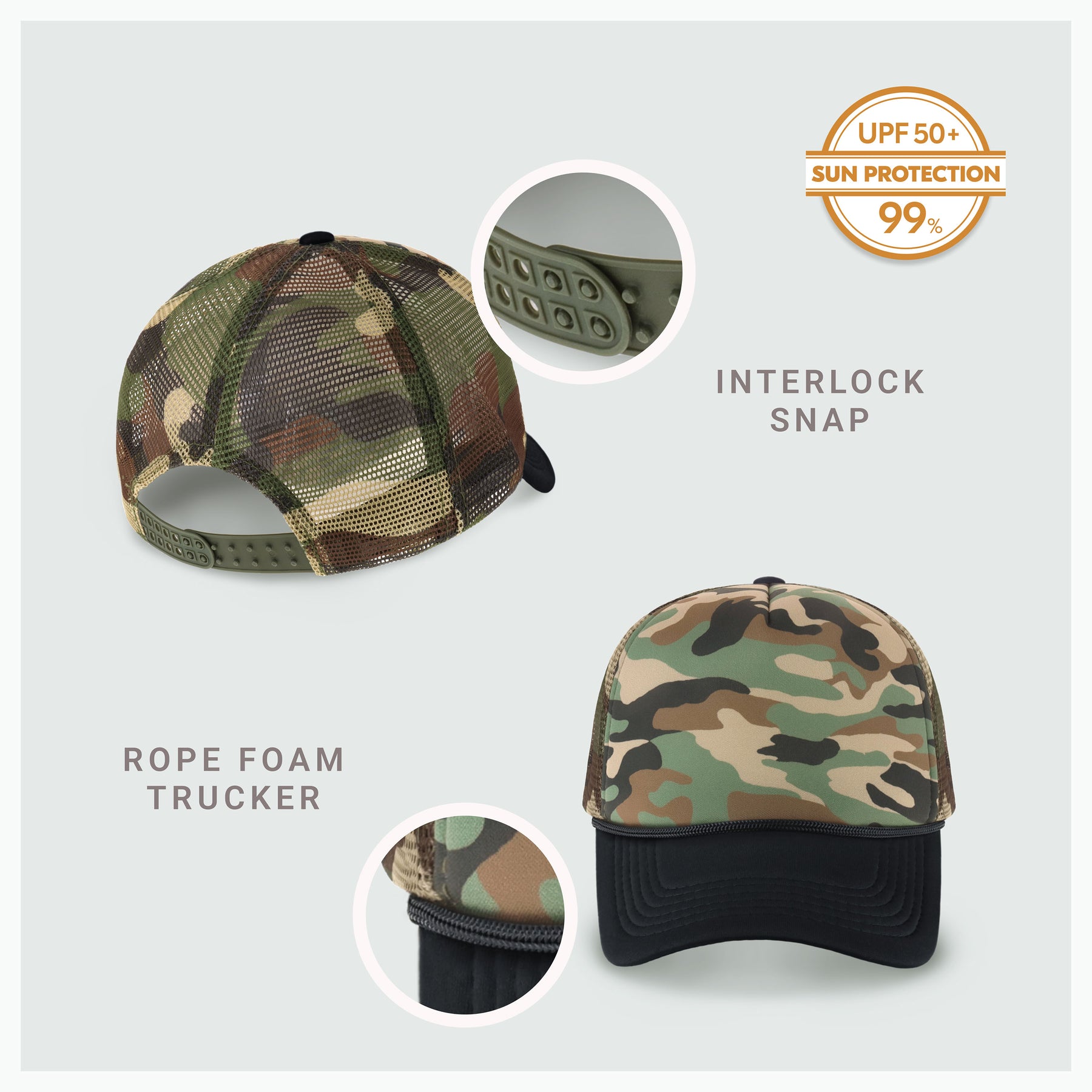 Two-Tone Foam Cap with Rope