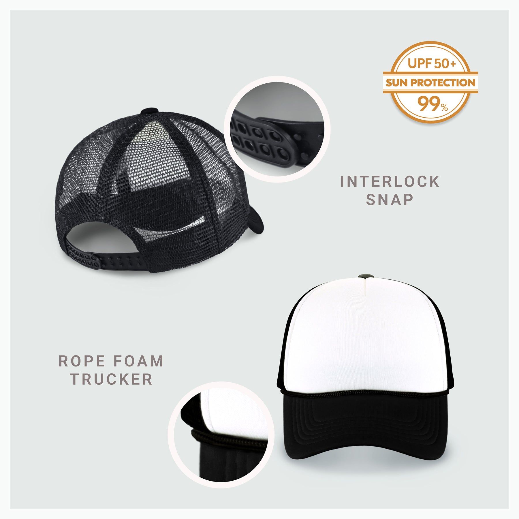 Two-Tone Foam Cap with Rope