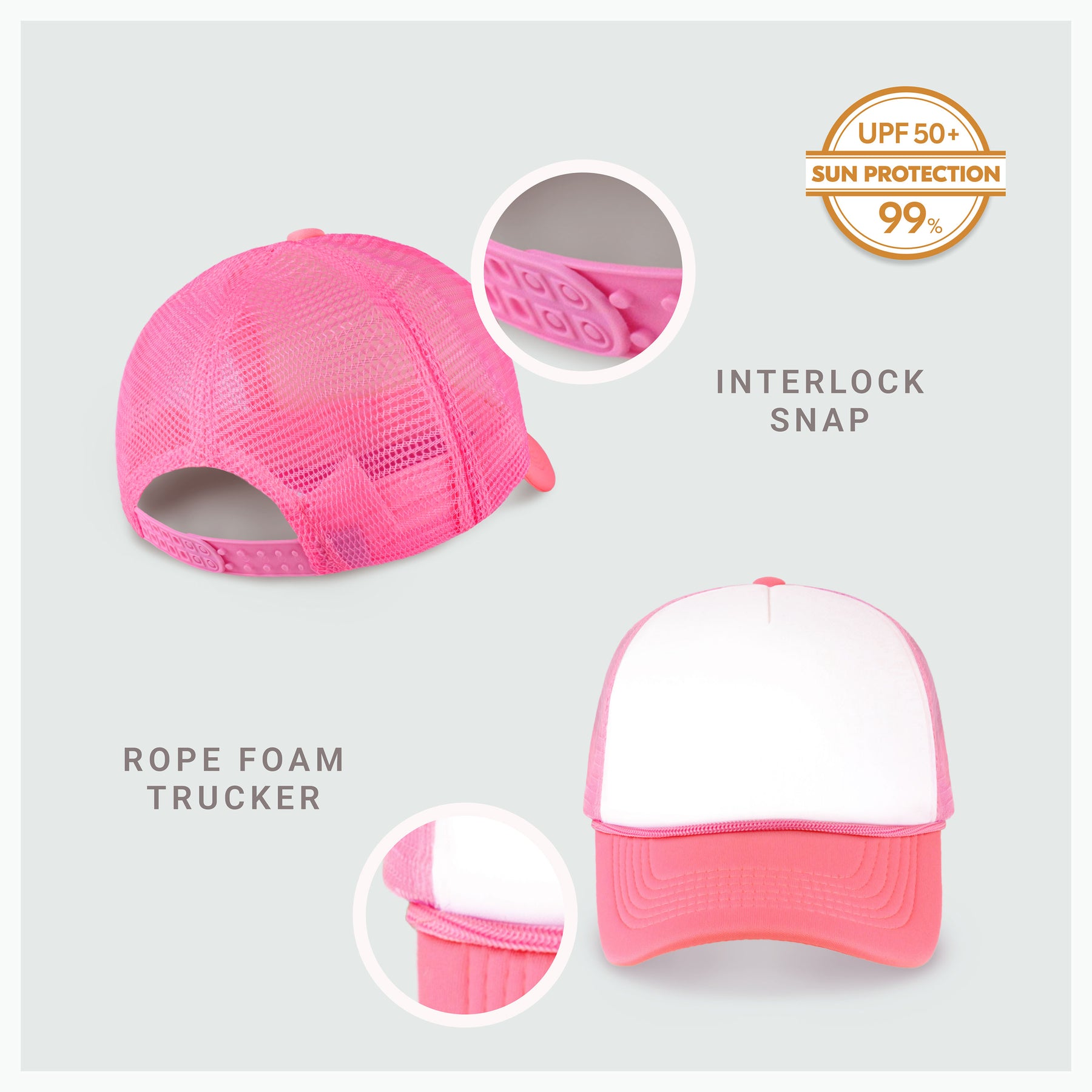 Two-Tone Foam Cap with Rope