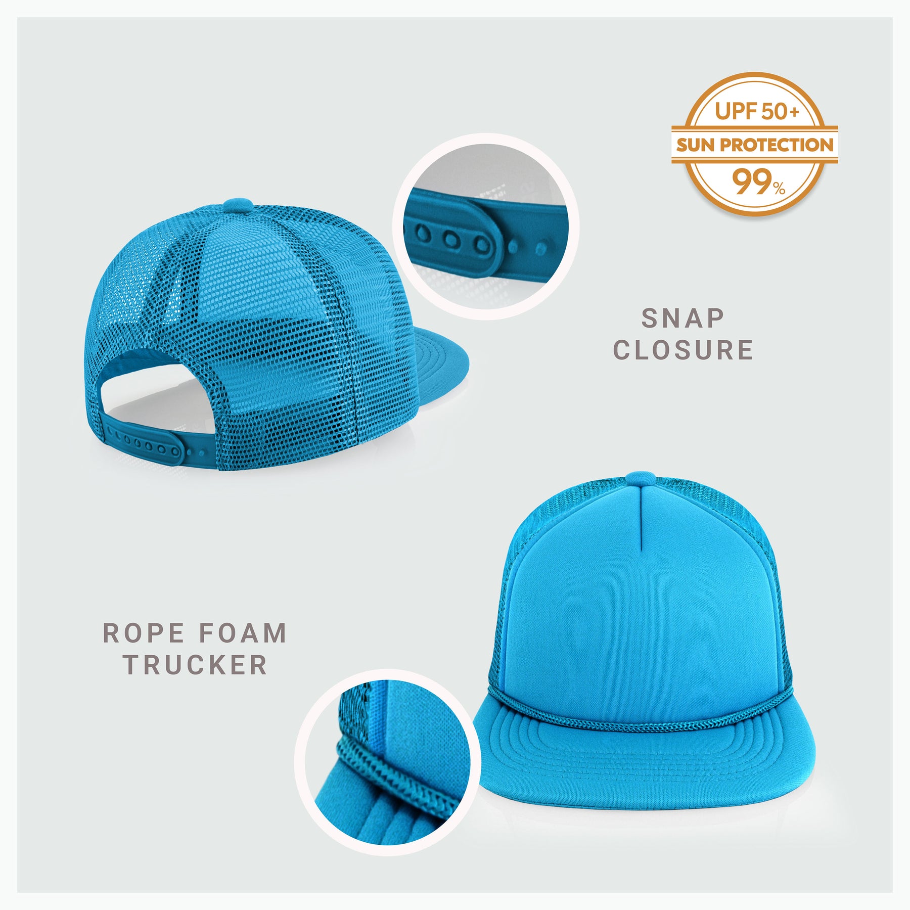 Foam Flat Bill with Rope