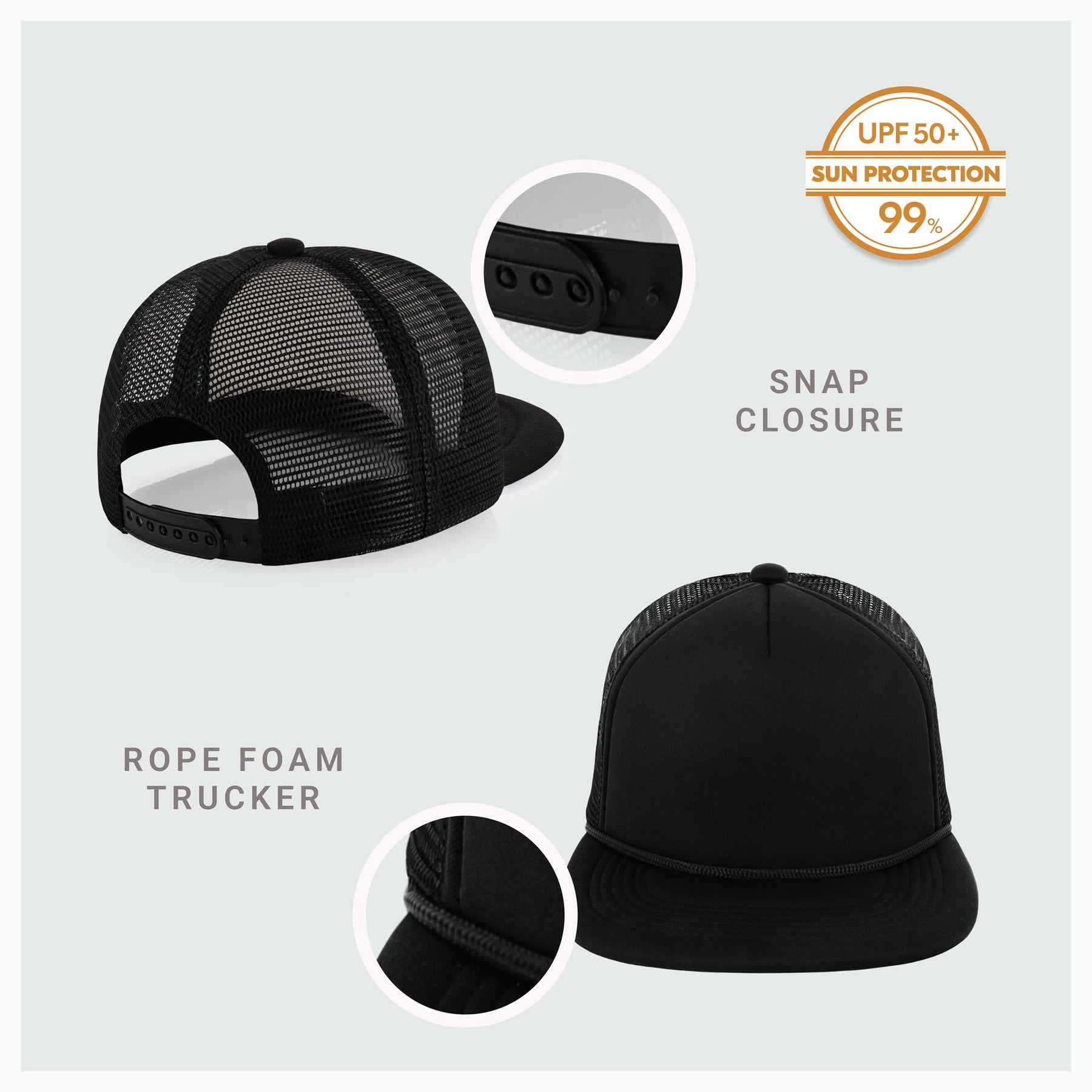 Foam Flat Bill with Rope
