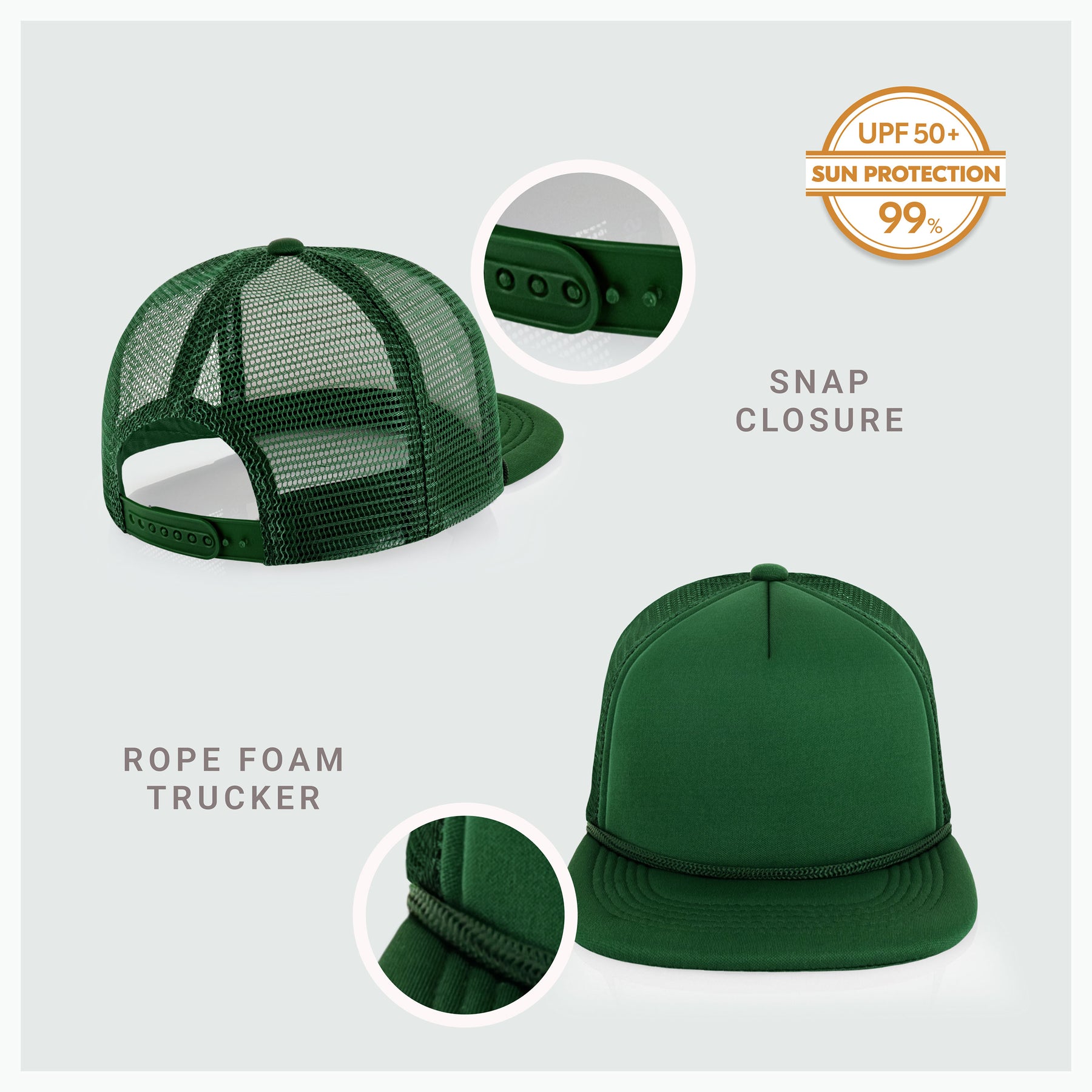 Foam Flat Bill with Rope