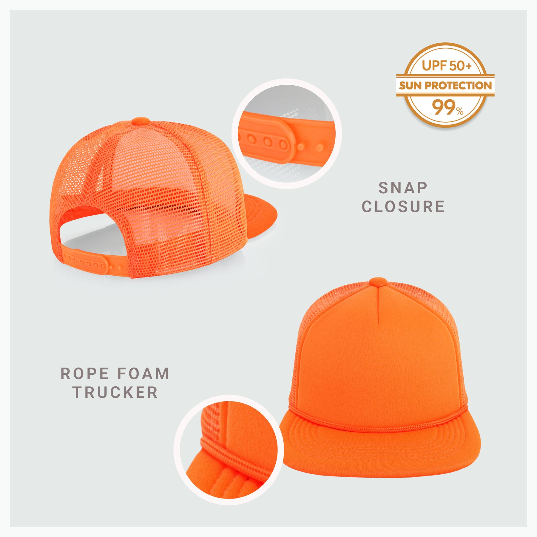 Foam Flat Bill with Rope