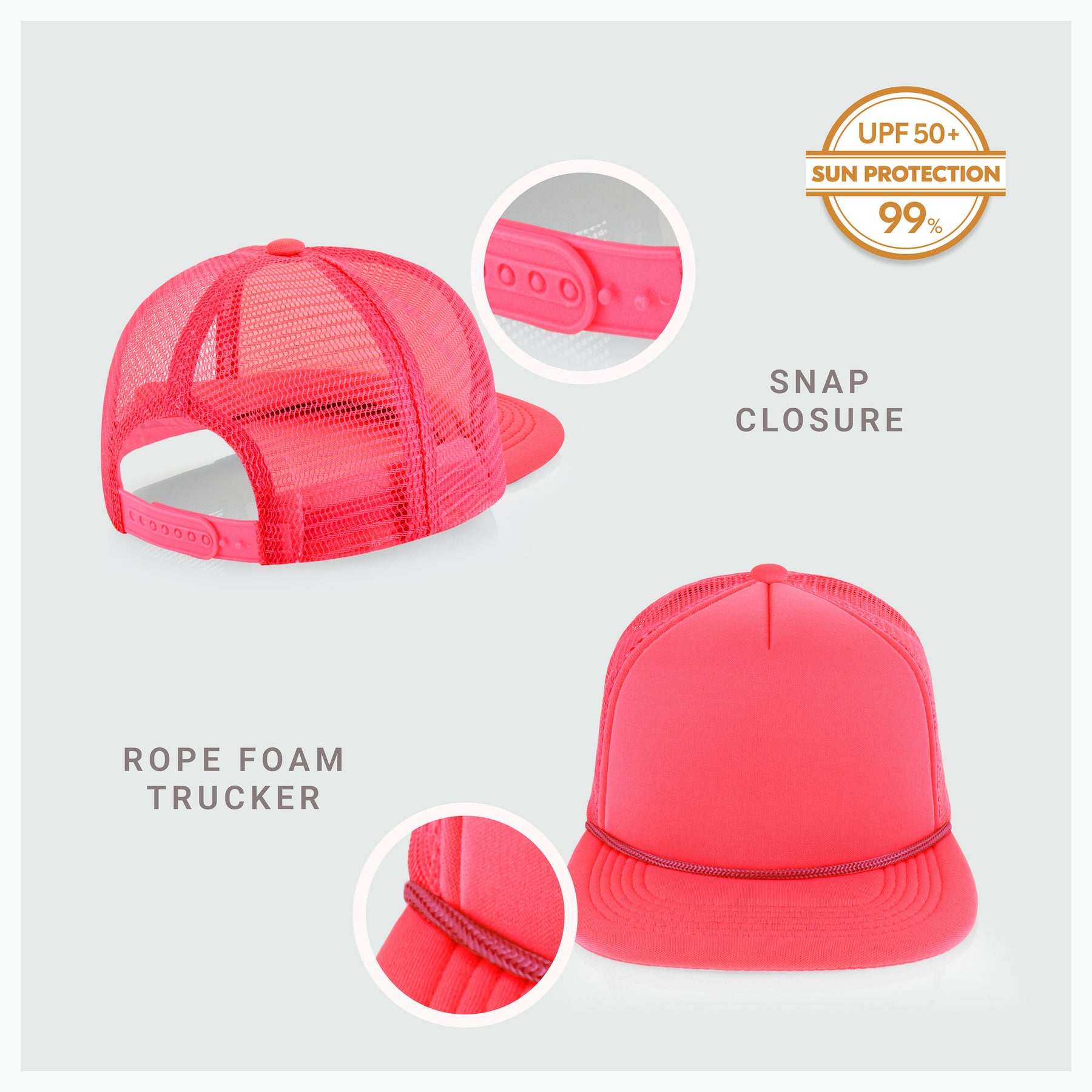 Foam Flat Bill with Rope