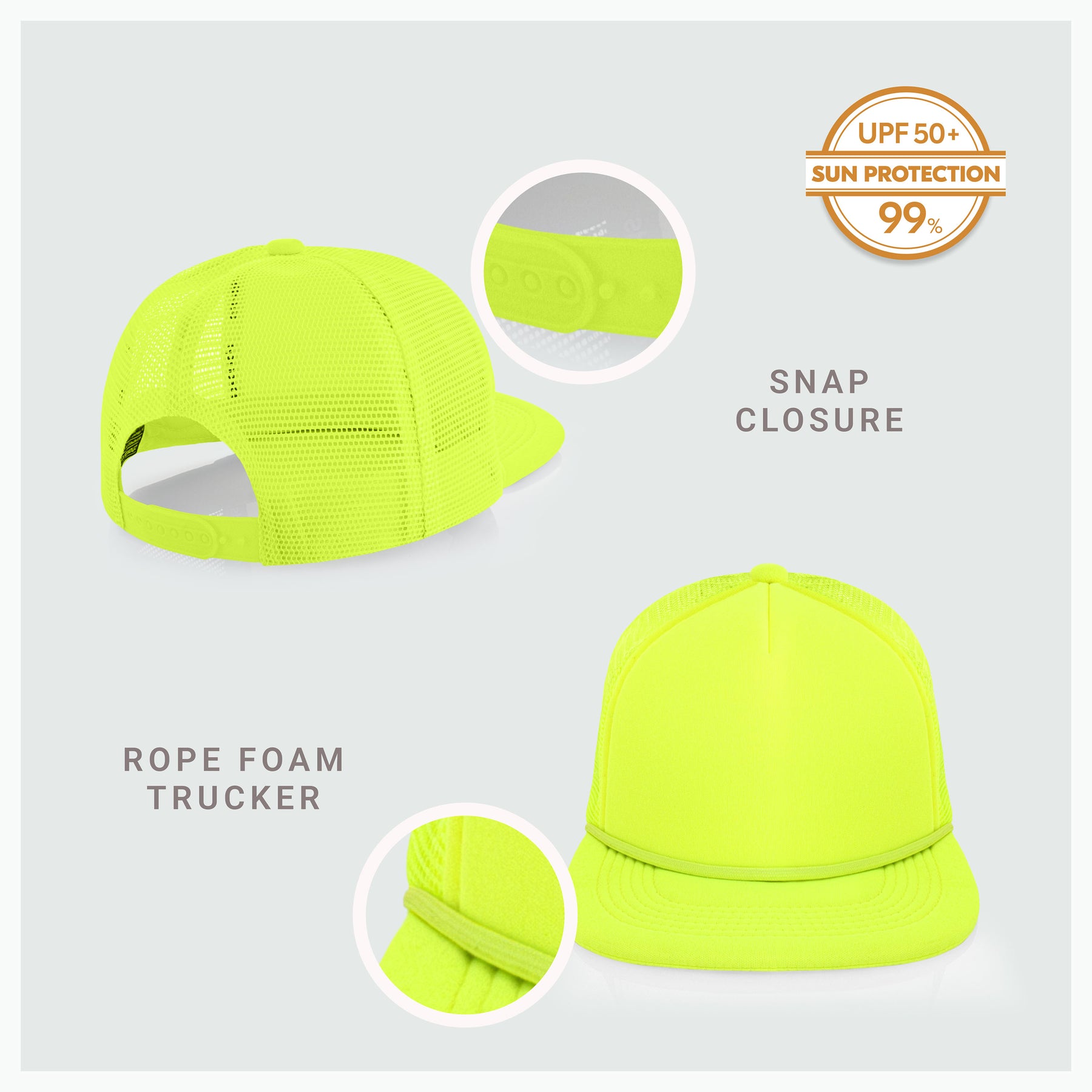 Foam Flat Bill with Rope