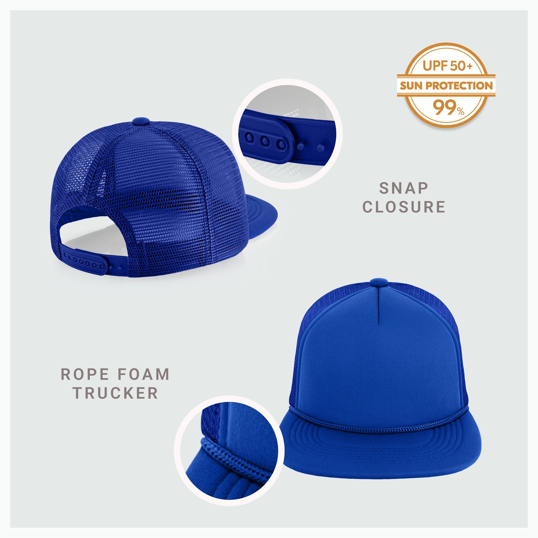 Foam Flat Bill with Rope