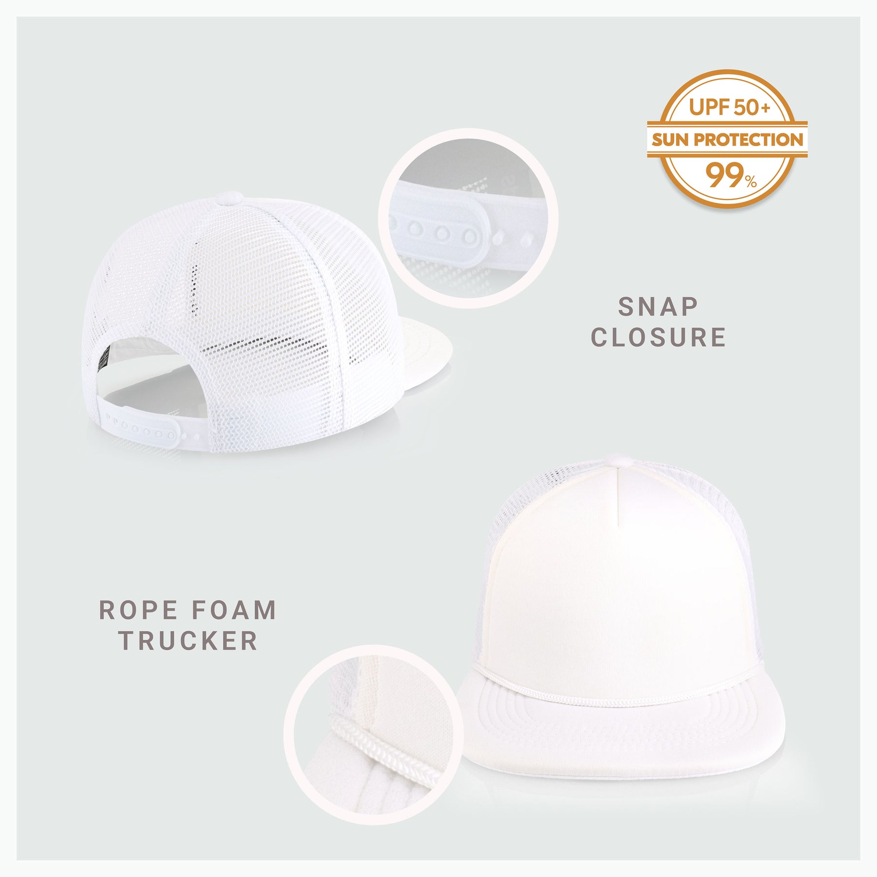 Foam Flat Bill with Rope