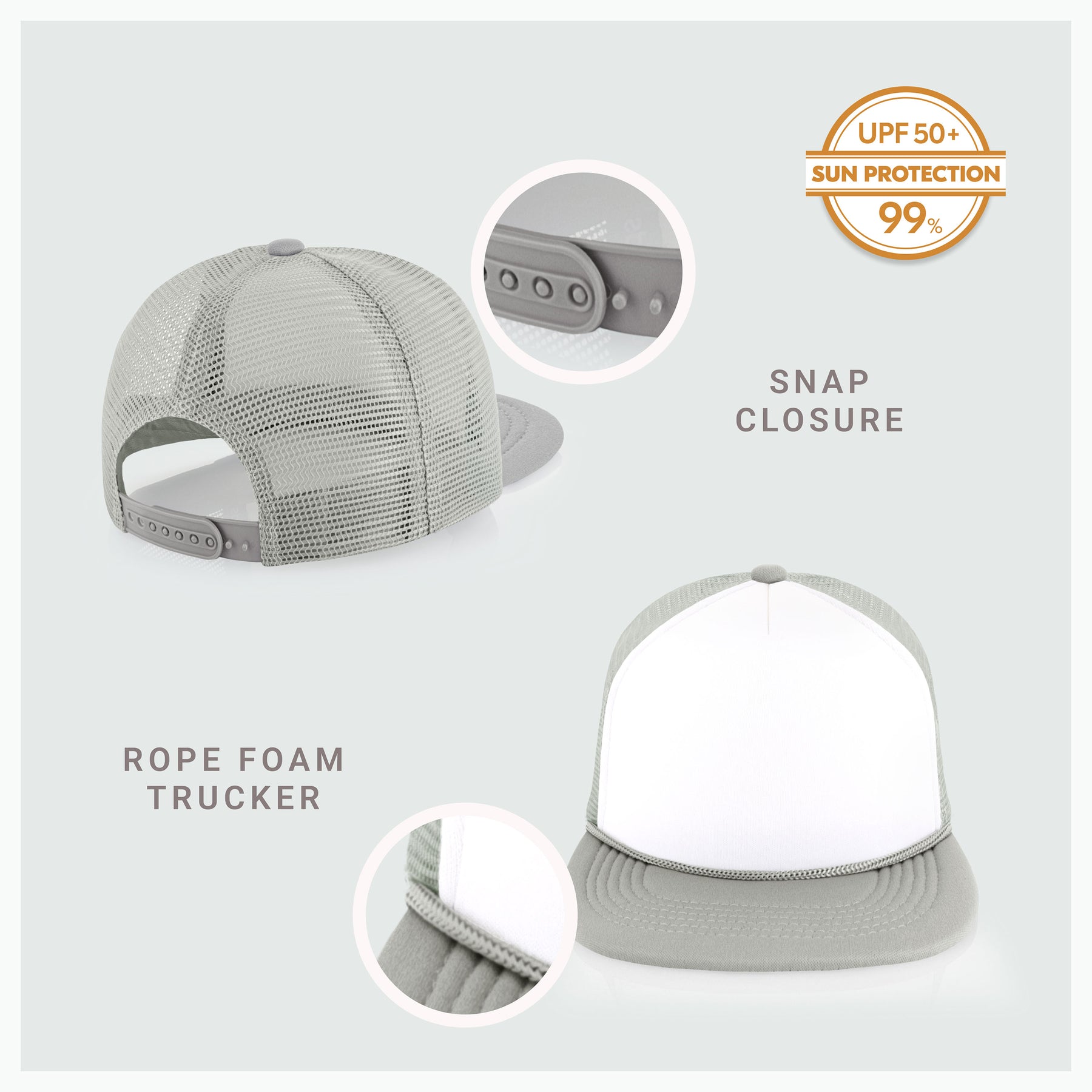 Two-Tone Foam Flat Bill with Rope