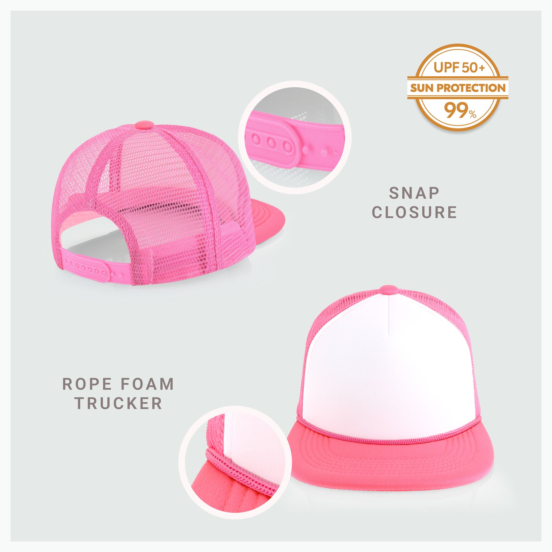 Two-Tone Foam Flat Bill with Rope