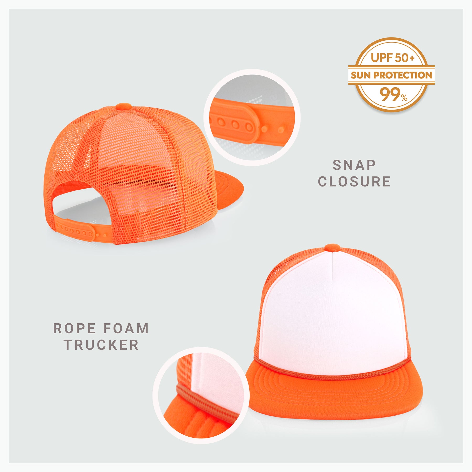 Two-Tone Foam Flat Bill with Rope