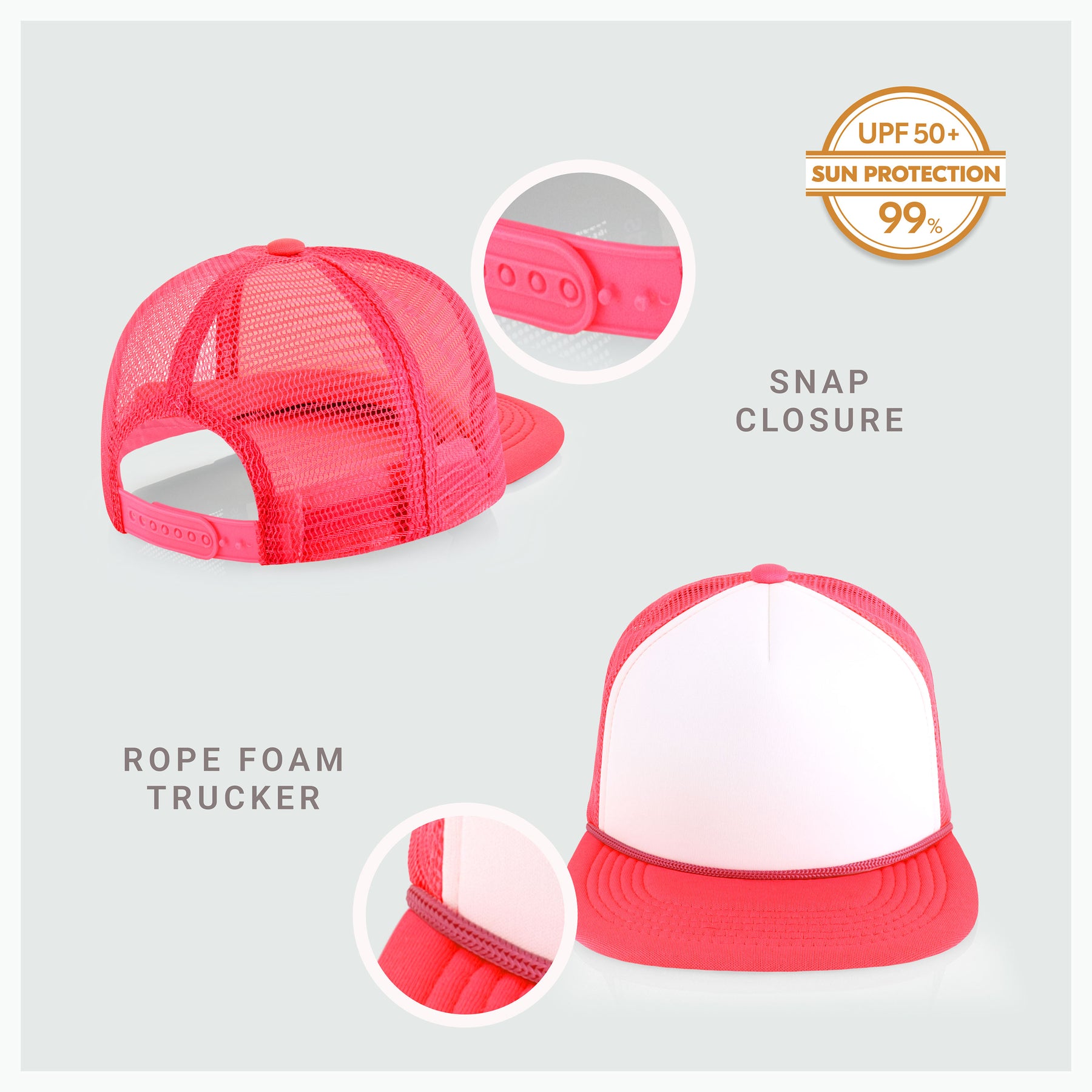 Two-Tone Foam Flat Bill with Rope