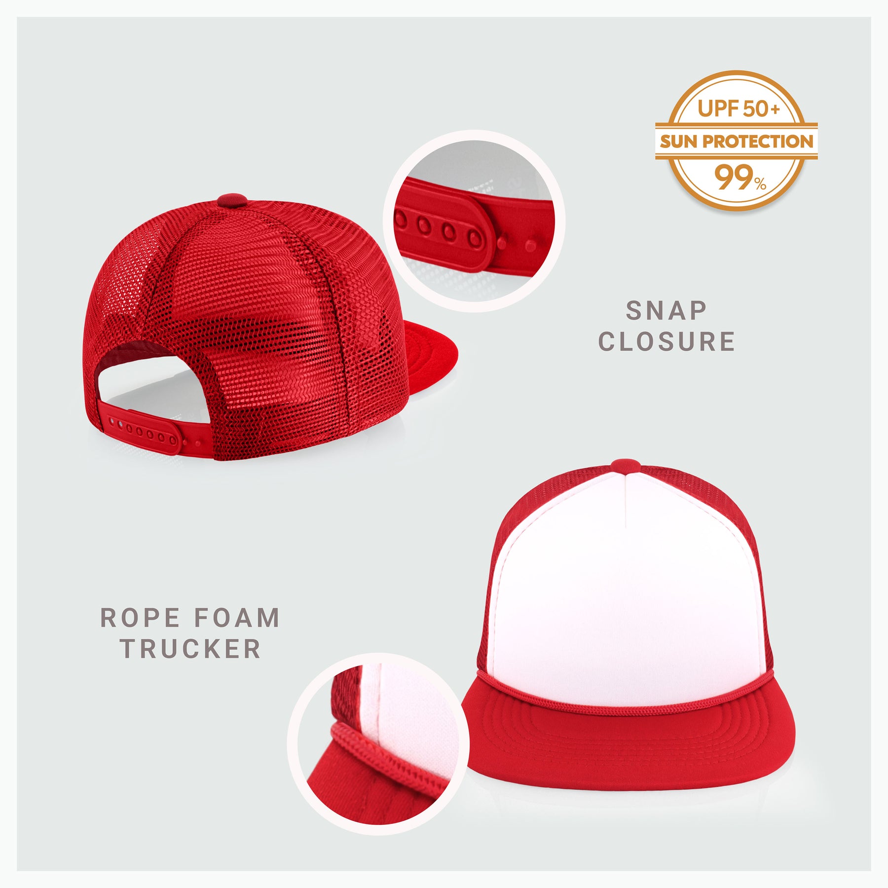 Two-Tone Foam Flat Bill with Rope