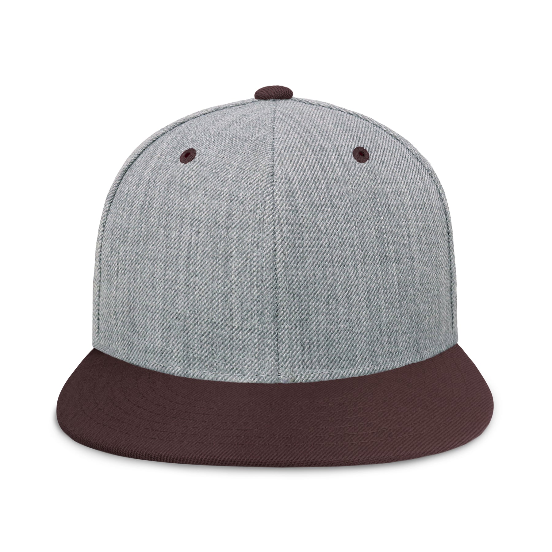 Two-Tone Heather Grey Flat Bill
