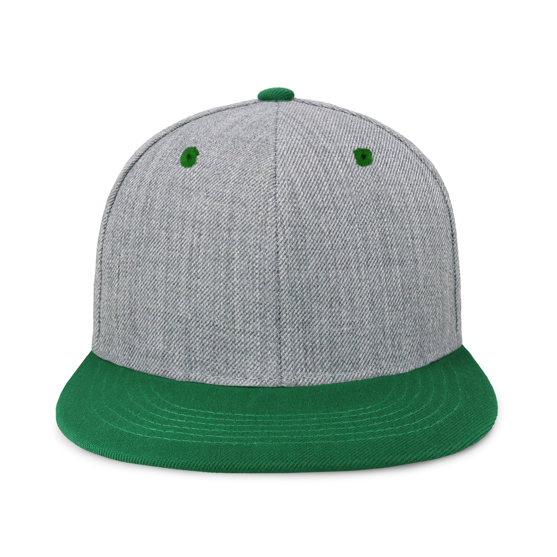 Two-Tone Heather Grey Flat Bill