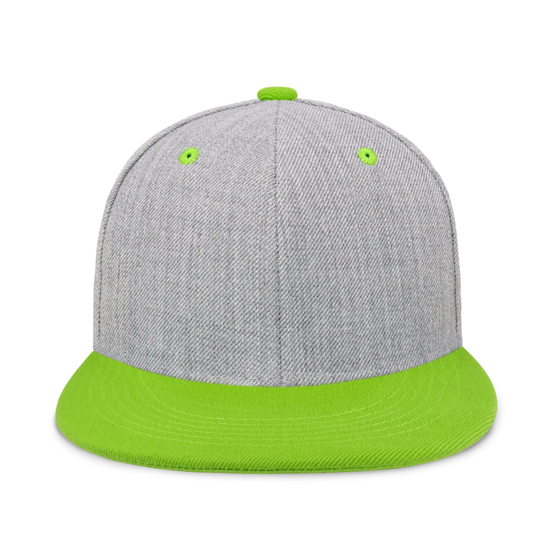 Two-Tone Heather Grey Flat Bill