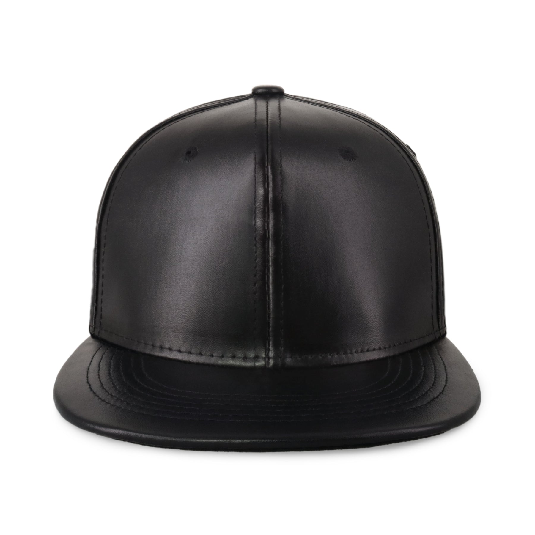 Sleek PU Leather Flat Bill
