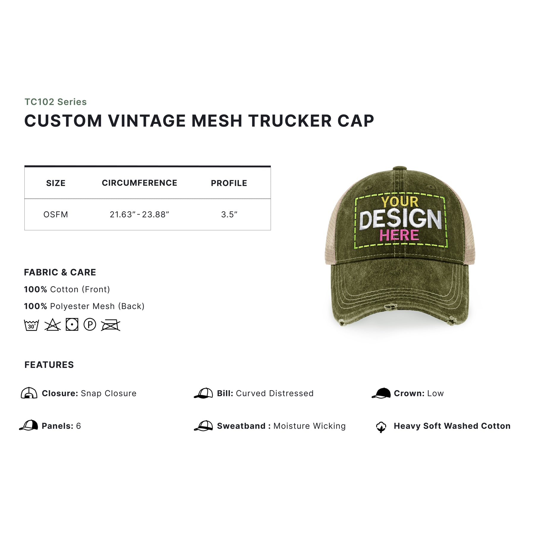 Custom Vintage Trucker Cap