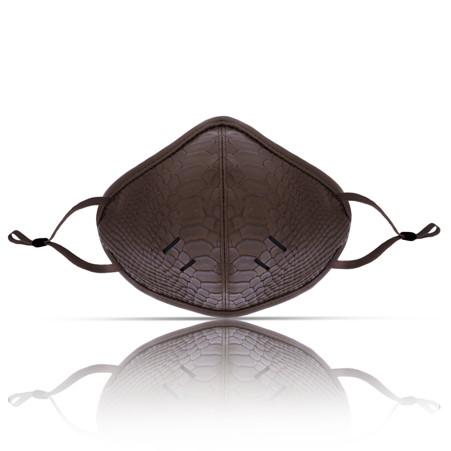 brown Leather Face Mask