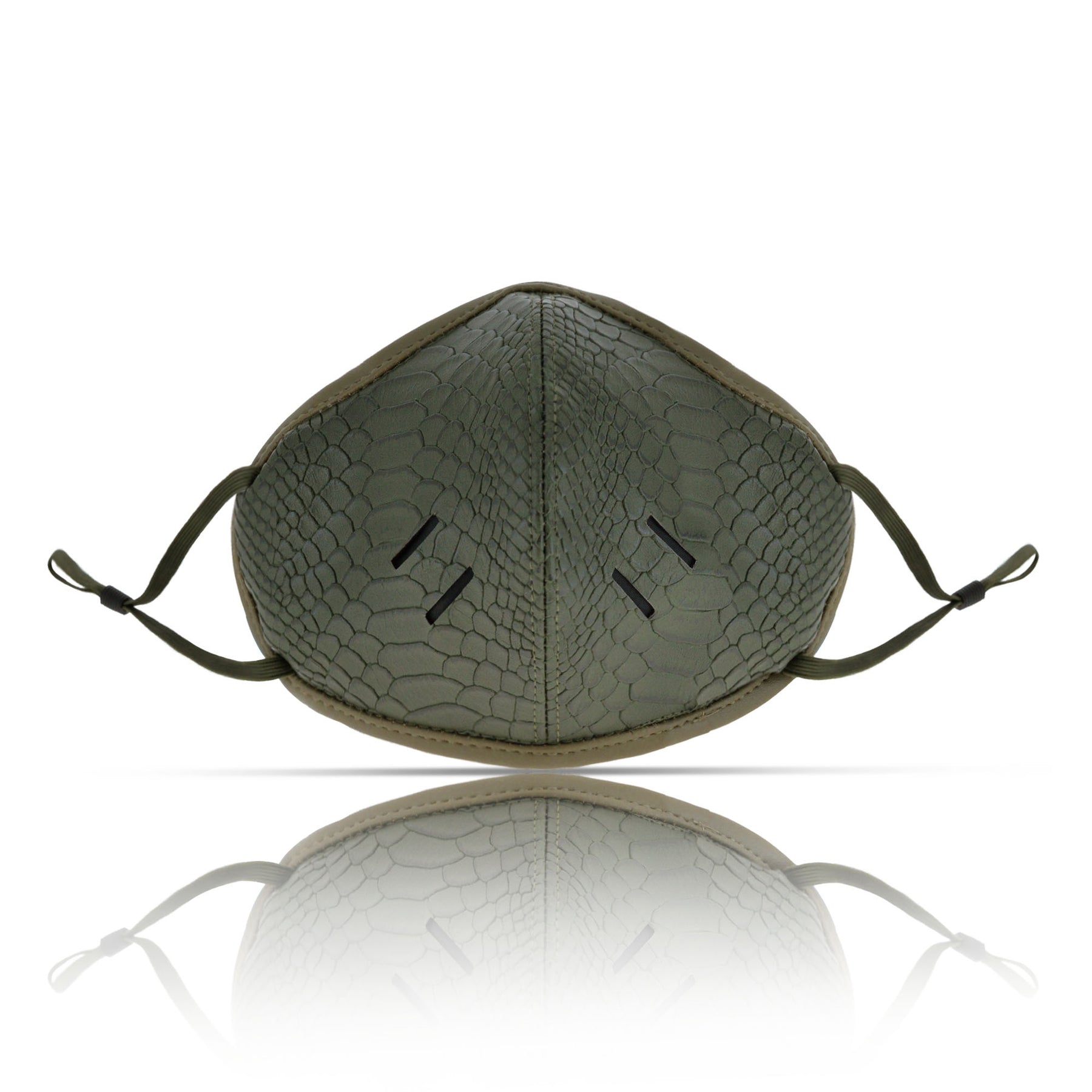 green Leather Face Mask