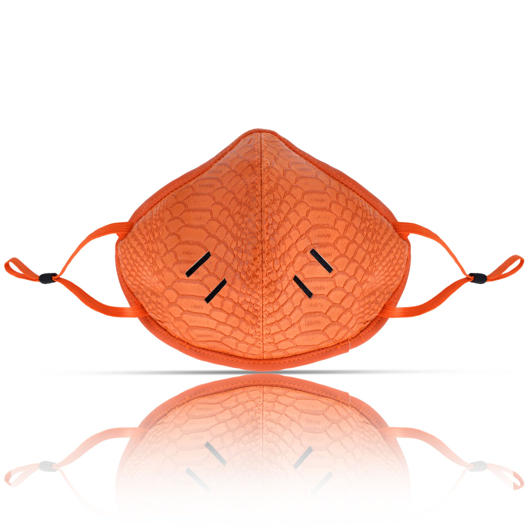orange Leather Face Mask