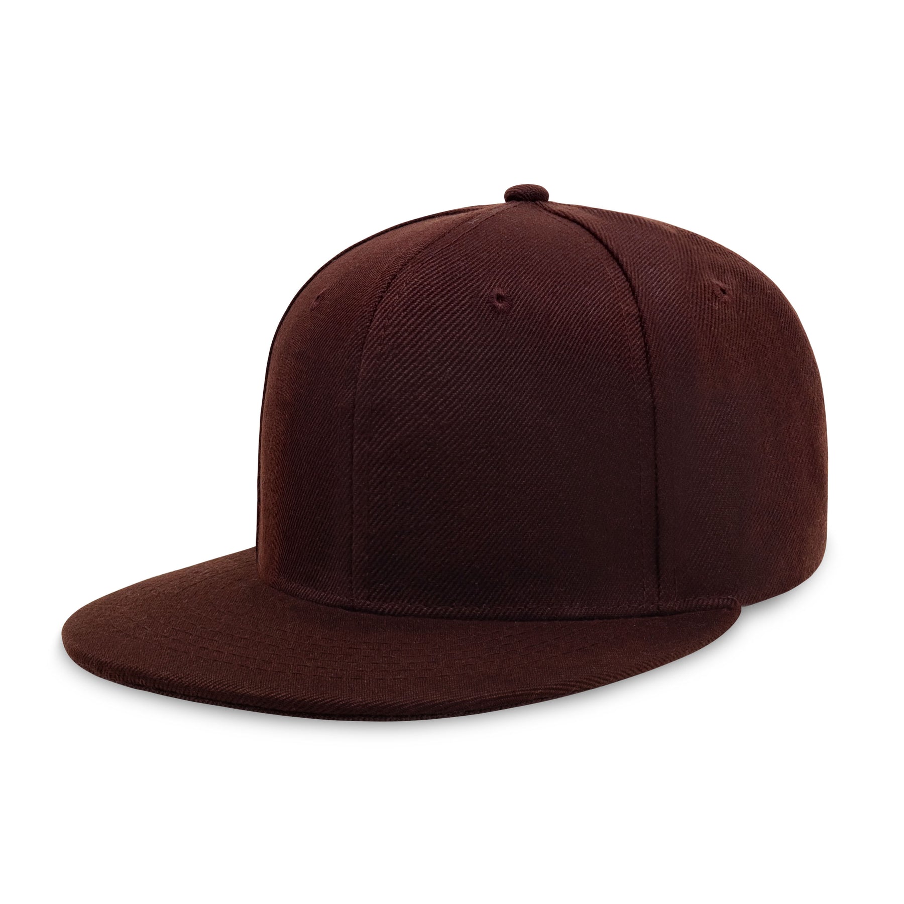 Coffee Brown Plain Solid Snapback Hat