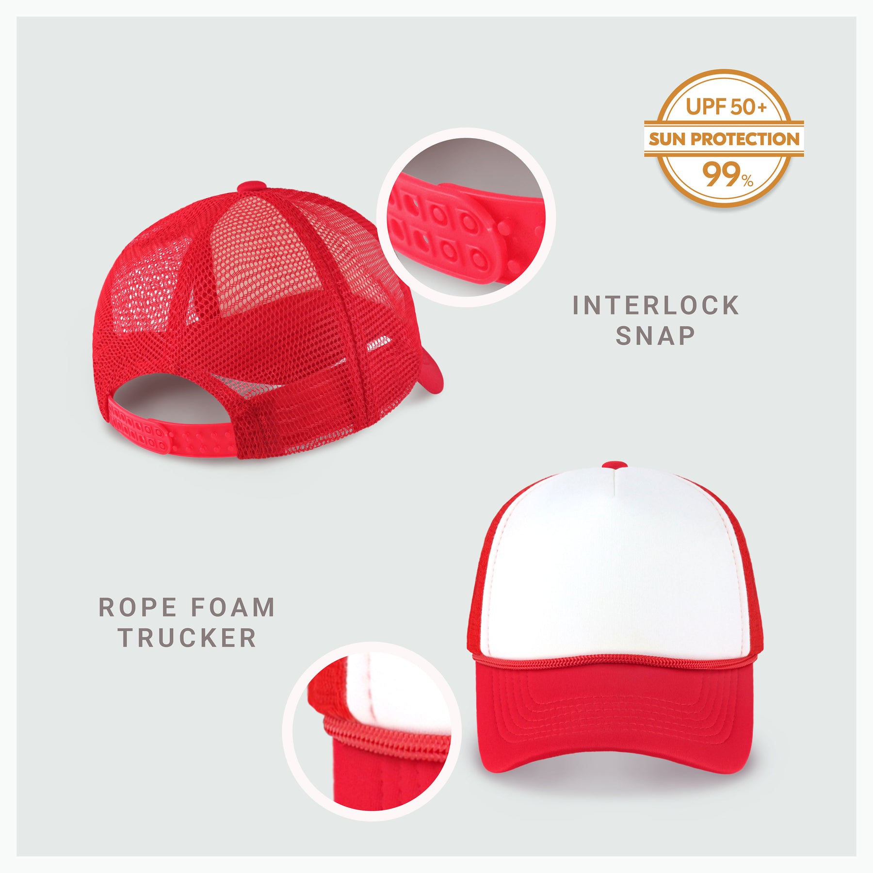 Two-Tone Foam Cap with Rope