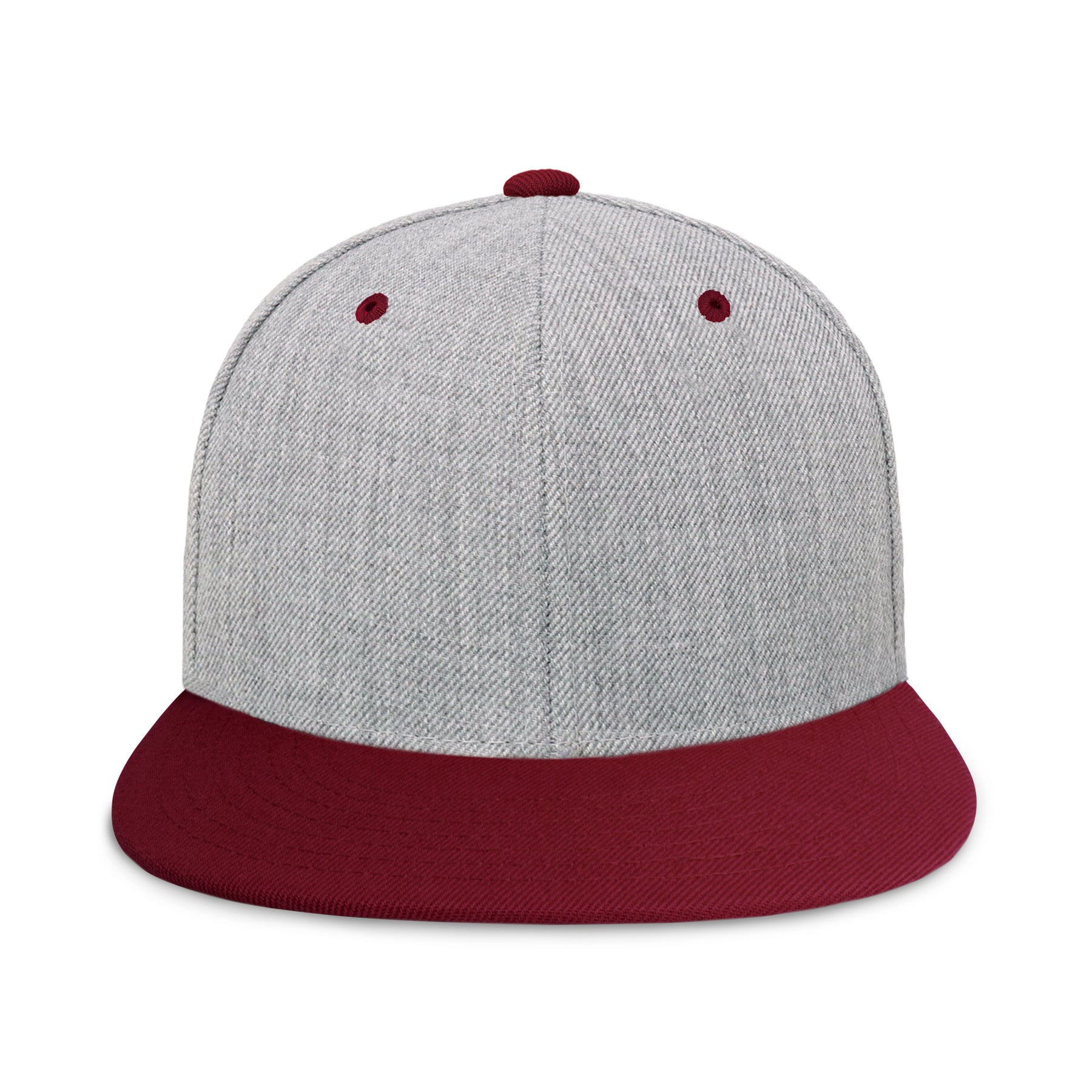Plain Heather Grey Snapback Hat
