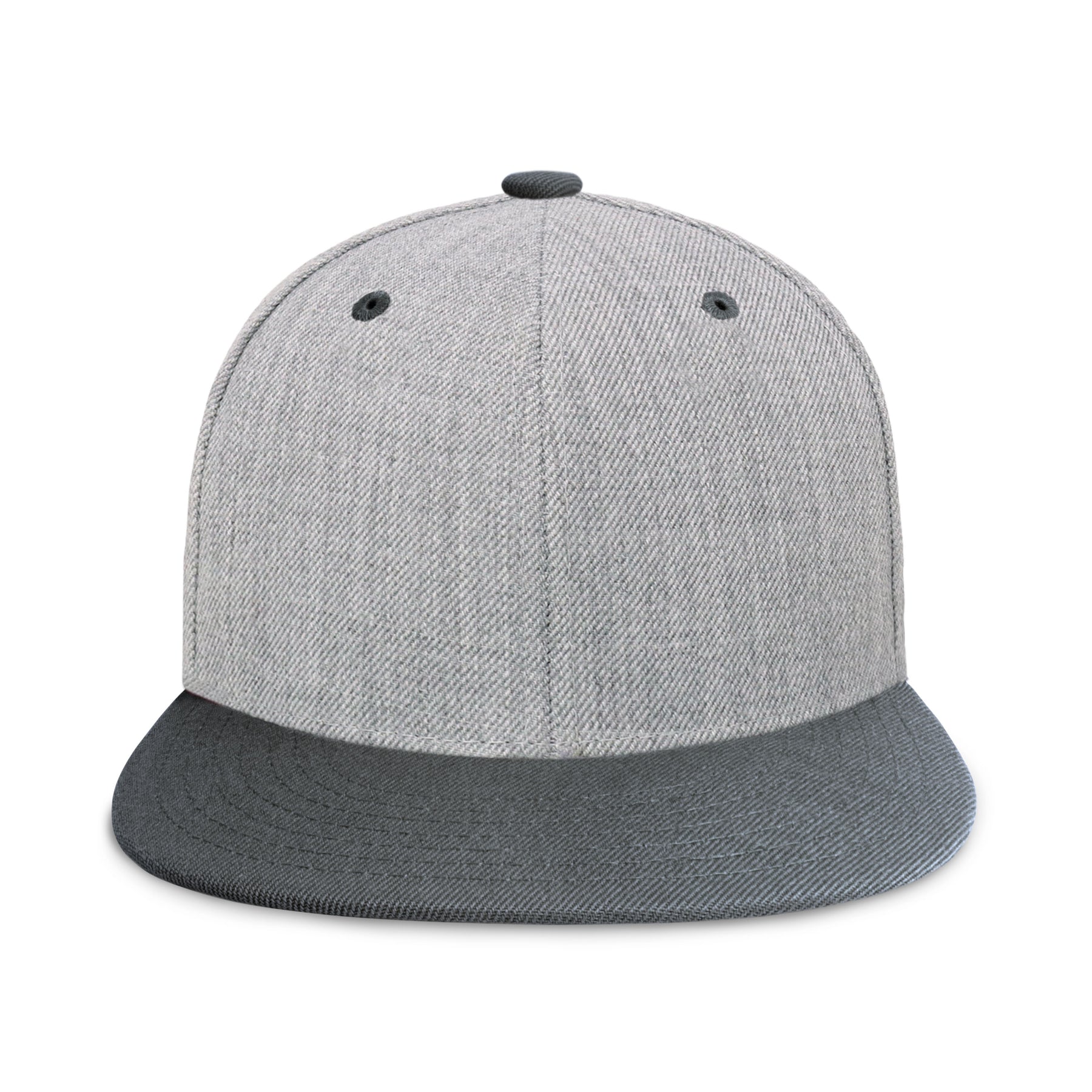 Two-Tone Heather Grey Flat Bill