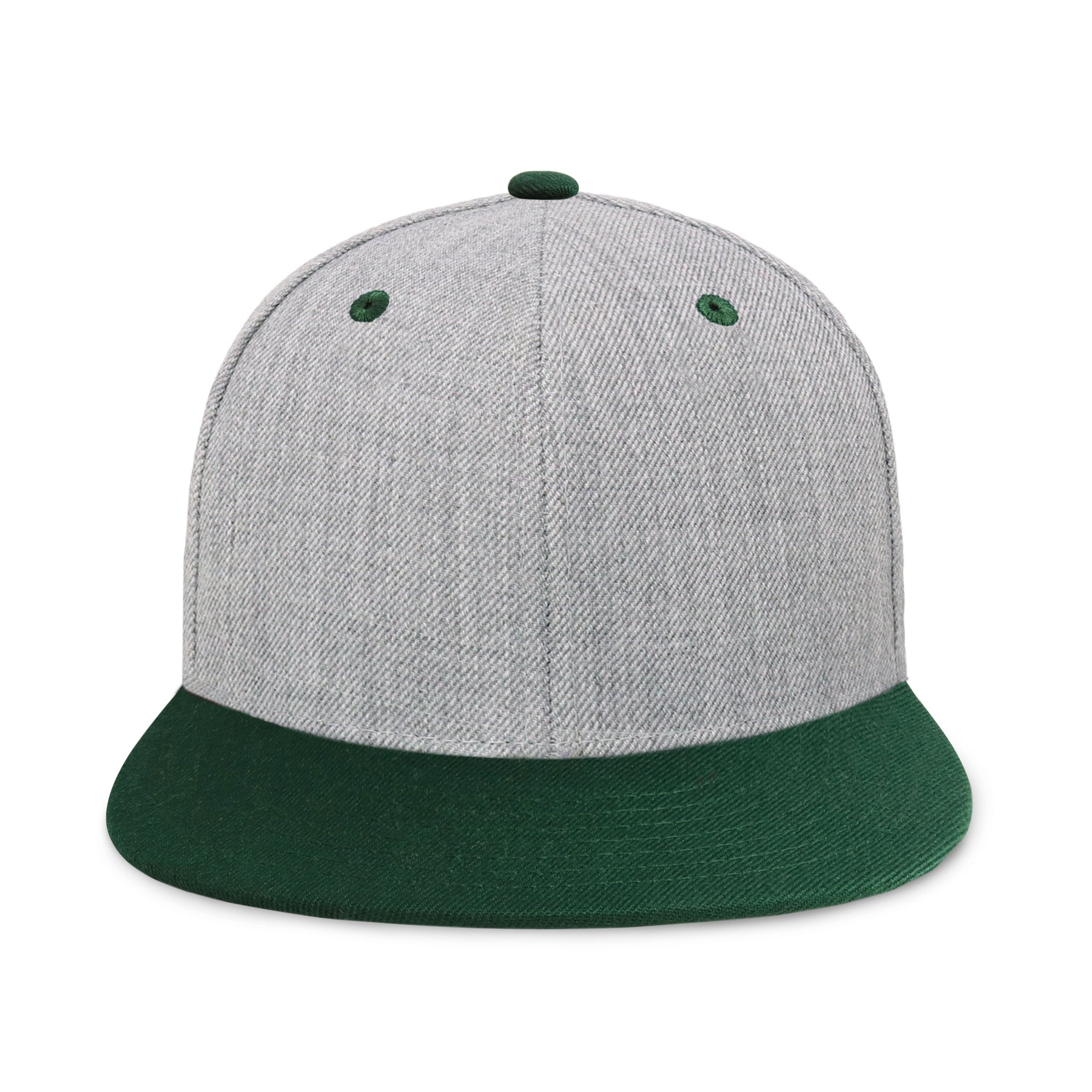 Two-Tone Heather Grey Flat Bill