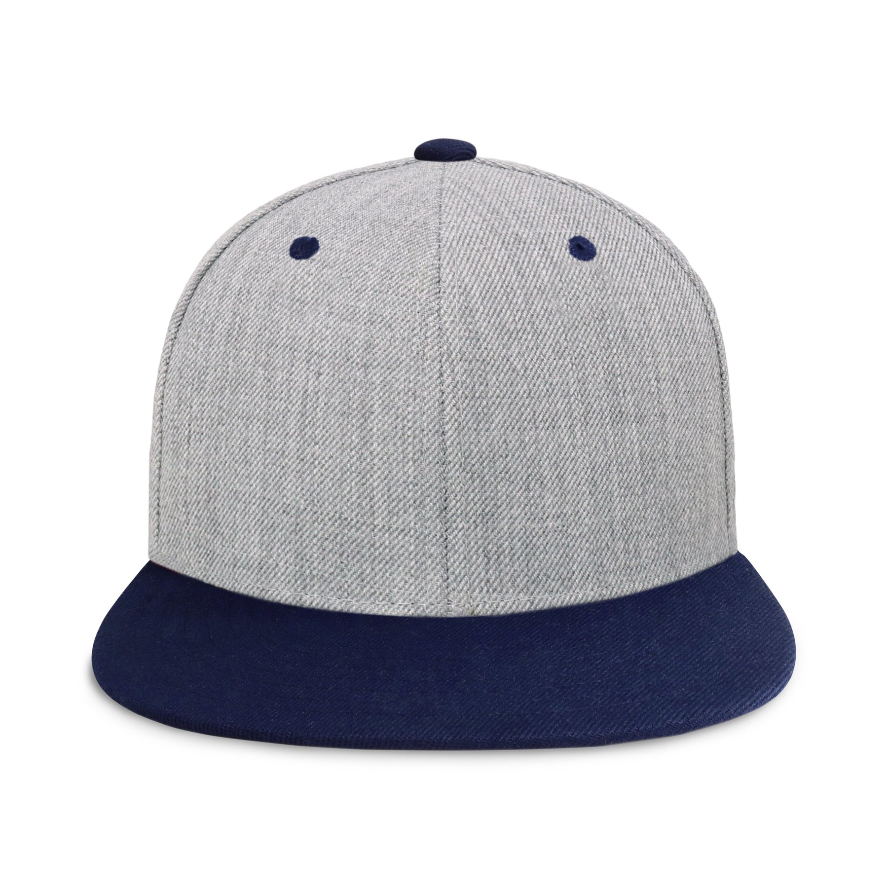 Two-Tone Heather Grey Flat Bill