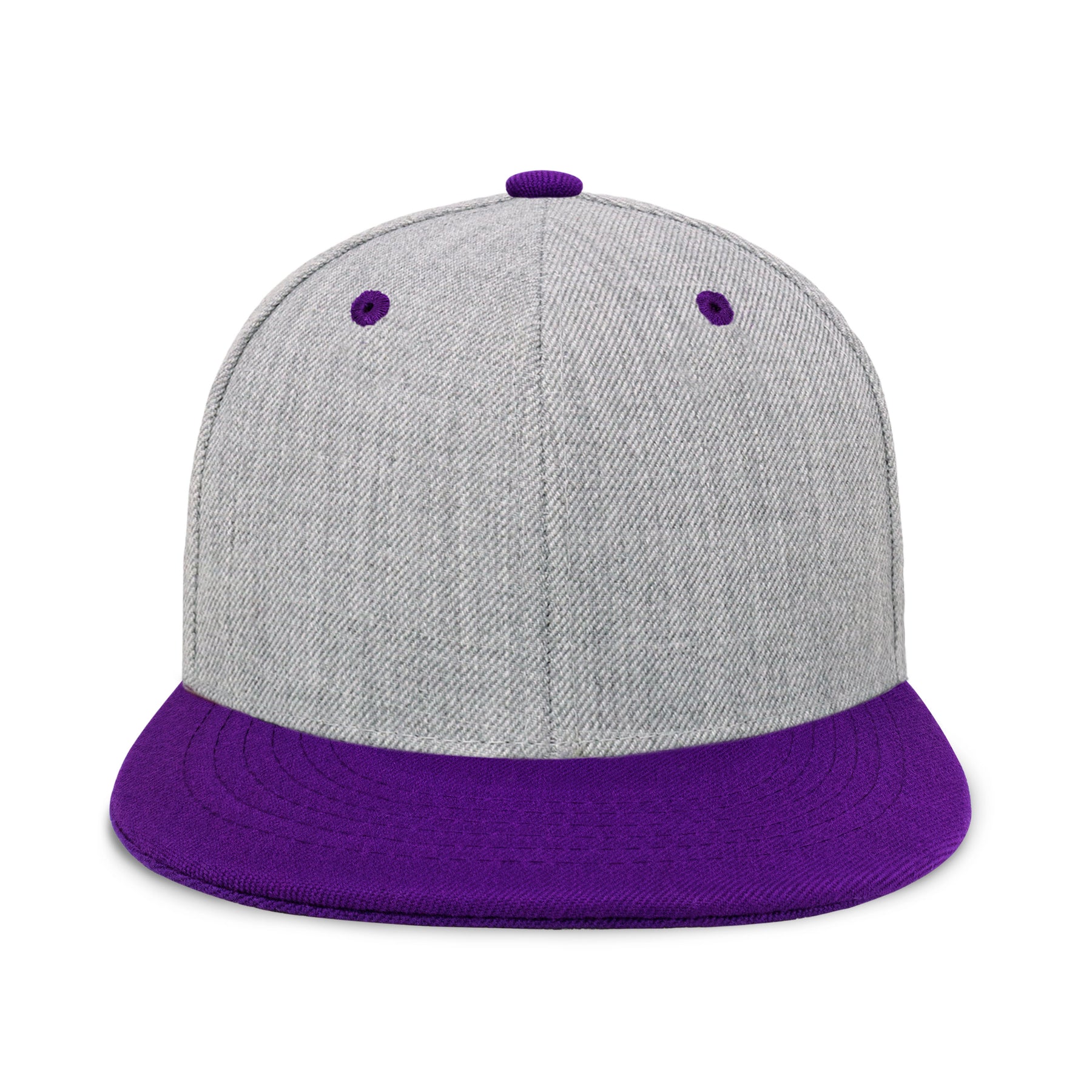 Two-Tone Heather Grey Flat Bill