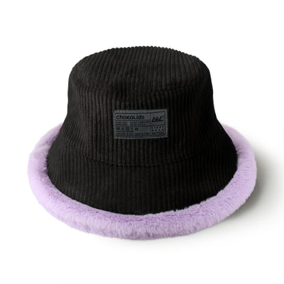 Reversible Bucket Hat for Winter – Corduroy & Faux Fur Cozy Hat