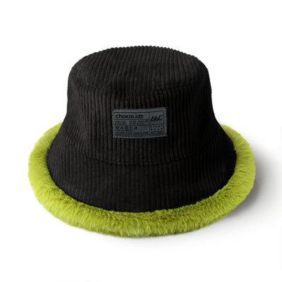 Reversible Bucket Hat for Winter – Corduroy & Faux Fur Cozy Hat