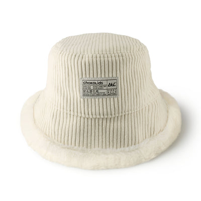 Reversible Bucket Hat for Winter – Corduroy & Faux Fur Cozy Hat