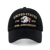 250th Anniversary USA Embroidered Dad Hat – Adjustable Cotton Baseball Cap