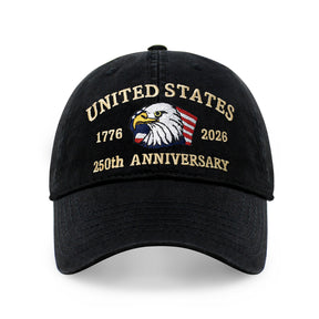 250th Anniversary USA Embroidered Dad Hat – Adjustable Cotton Baseball Cap