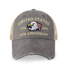 250th Anniversary USA Embroidered Vintage Trucker Cap – Adjustable Snapback Hat