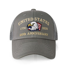 250th Anniversary USA Embroidered Mesh Trucker Cap – Adjustable Snapback Hat