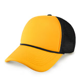 Two-Tone Foam Trucker Cap with Rope – Adjustable Mesh Trucker Hat