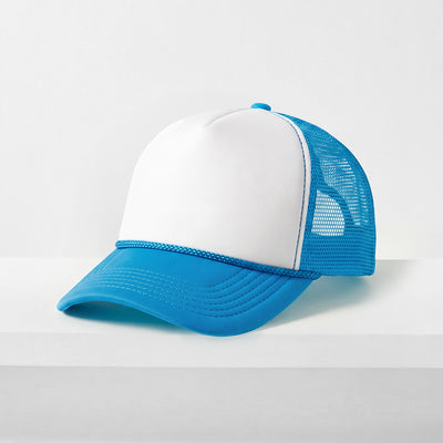 Two-Tone Foam Trucker Cap with Rope – Adjustable Mesh Trucker Hat