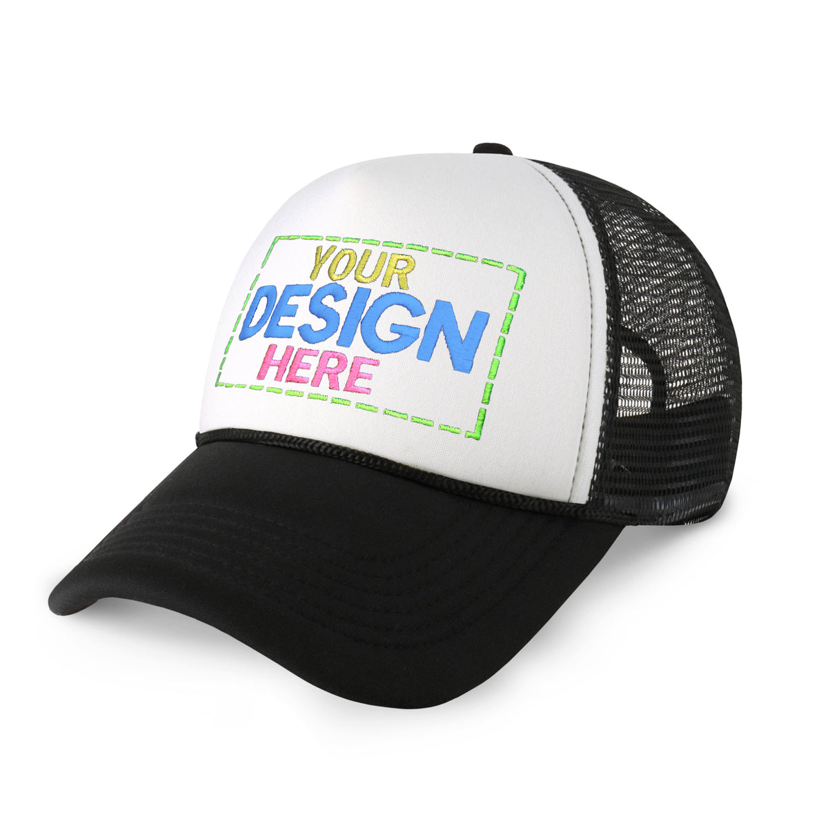 Custom Two-Tone Foam Cap with Rope