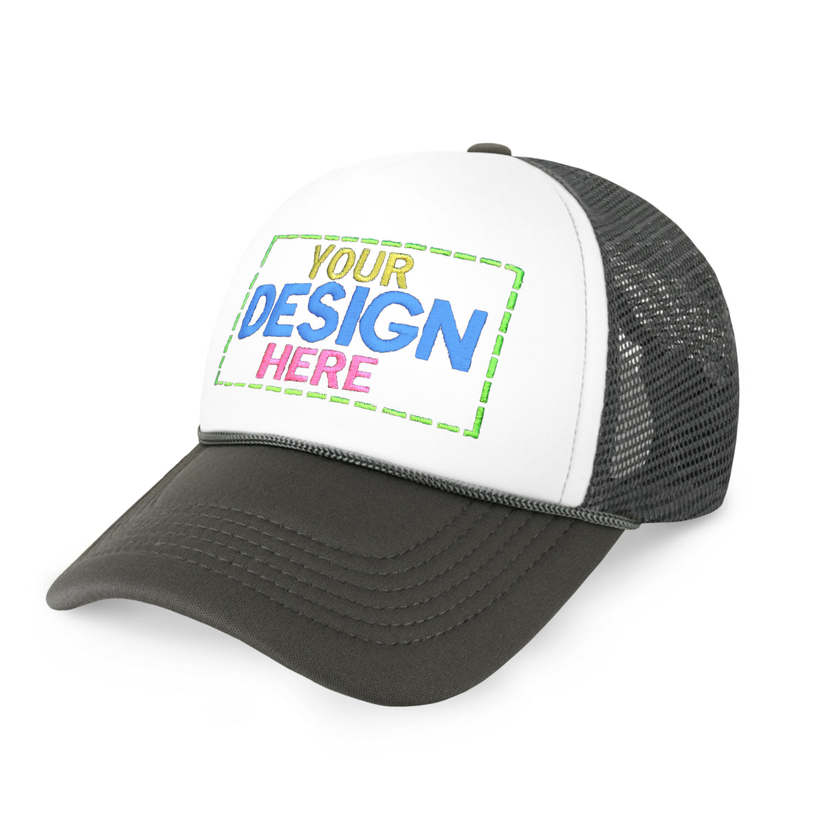 Custom Two-Tone Foam Cap with Rope